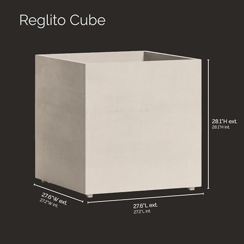 Reglito Cube Planters for Outdoor Plants, Square Indoor/Outdoor - Image 2
