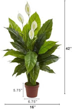 Nearly Natural 42 in Artificial Spathiphyllum Peace Lily Real Touch Plant - Image 6