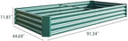 HRVEOCEI 4×2×1ft Metal Raised Garden Beds Outdoor, Bottomless Above Ground Raised Garden Beds, Galvanized Gardening Bed for Vegetables Flower Herbs (Green, 8x4x1ft) - Image 2