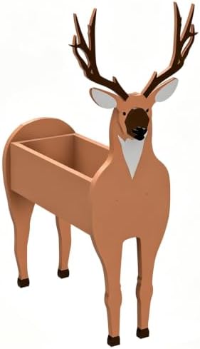 Animal PVC Flower Pot, Deer Shaped Succulent Planter Flower Holder for Garden Patio Balcony Window Sill, for Birthday Pet Lovers, 36x22cm(14x9in) by Unknown