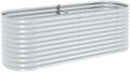 Galvanized Steel Raised Garden Bed 94.5x31.5x31.9 Inch Silver Planter by Unknown