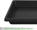 Square Plant Saucer 14 Inch 4 Pack, 6 8 10 12 13 16 18 20 Durable Plastic Plant Trays for Pots-Indoor Outdoor, Durable and Thicker Large Plant Drip Trays, Flower Planter Saucers for Potted Plants - Image 3