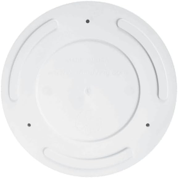 Bloem Mathers Round Planter with Saucer Tray: 10" - White - Modern Design, Durable Plastic Pot, Removable Saucer, for Indoor & Outdoor Use, Gardening, 2.6 Gallon Capacity - Image 5