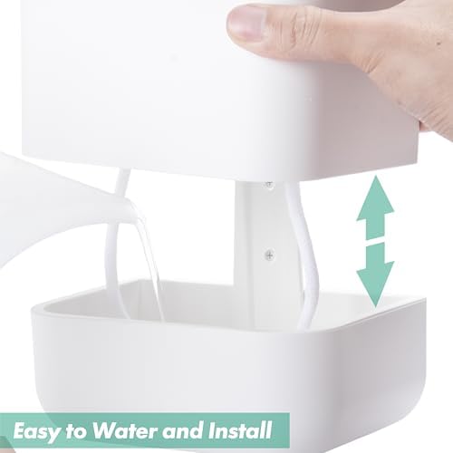 Phoenix Vine 6.5 Inch Wall Mounted Self-Watering Planter Pot for Indoor Houseplants and Herbs | Hanging Planter for Window Sills, Bathroom Walls, Home & Office Décor, White, Set of 3, 01-C-D-3 - Image 3