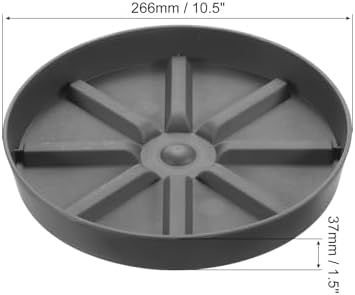 PATIKIL Plant Pot Saucers 10.5 Inch, 3 Pack Plastic Round Plant Pot Thicker Flower Drip Tray for Indoor Outdoor, Gray - Image 2