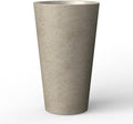 Kante Modern Home Minimalist 19.7" Tall Weathered Concrete Tapered Planter by Unknown