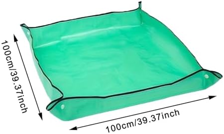2 PCS Flower Pots Transplanting Mats, Waterproof Foldable Potting Tray, Leak Proof Plant Repotting Pad for Indoor for Patio - Image 2