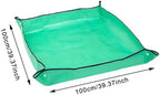 2 PCS Flower Pots Transplanting Mats, Waterproof Foldable Potting Tray, Leak Proof Plant Repotting Pad for Indoor for Garden(100x100cm) - Image 2