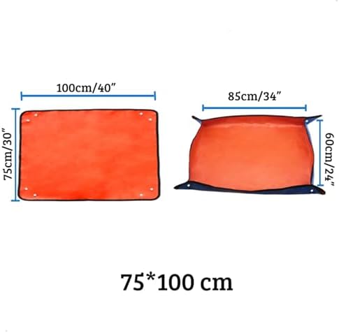 Plant Potting Mat 2 Pcs Planting Mat 50cm-100cm Gardening Potting Pad Foldable Garden Plant Flower Pot Transplanting Waterproof Mats(75 x 100 cm) - Image 2
