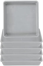 PATIKIL Plant Saucer Tray, 5 Pack 12 Inch Plastic Square Plant Saucer Flower Planter Drip Tray for Indoors Outdoors Patio Balcony, Grey by PATIKIL