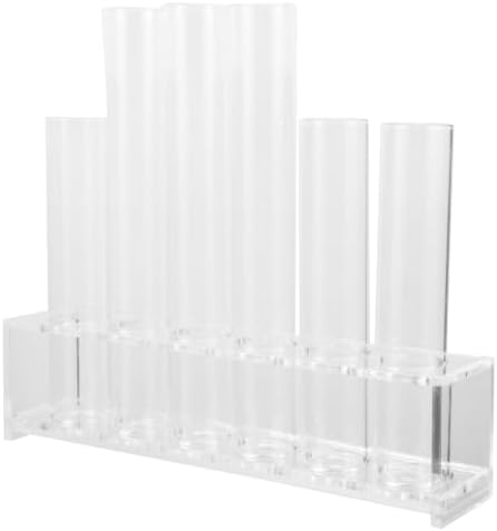 Glass Test Tube Propagation Vases with Plastic Rack for Plants by Tofficu