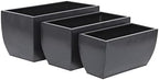 CosmoLiving by Cosmopolitan Metal Indoor Outdoor Planter, Set of 3 20", 18", 16"W, Black - Image 6