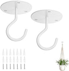 Mkono 2 Packs Fake Hanging Plant with Pot and Ceiling Hooks, Macrame Plant Hanger with Faux Vine Hanging Planter Greenery by Mkono