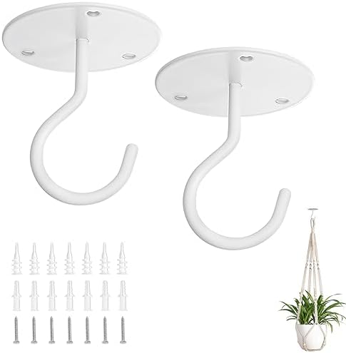 Mkono 2 Packs Fake Hanging Plant with Pot and Ceiling Hooks, Macrame Plant Hanger with Faux Vine Hanging Planter Greenery by Mkono