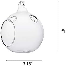 Set of 24 Wedding Hanging Glass Orbs, Glass Tea Light Terrarium, Globe Terrarium, Tea Light Holders, Wedding Decor Indoor Outdoor - Image 5