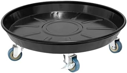 Rolling Plant Caddy Dolly with Wheels, 16" Heavy Duty Plant Stand on Casters for Planters, Wheeled Plant Roller Base for Indoor Outdoor Flower Pot, Black, 1 Pack by RIAMTGCX