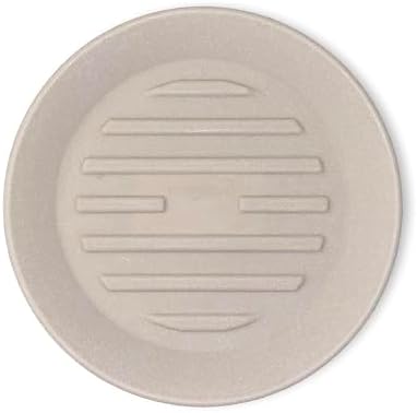 Crescent Garden Universal Round Planter Saucer, Durable Drainage Dish for Plant Pots, Heavy-Duty Plant Dishes Saucer, Indoor & Outdoor Plant Trays - Parchment (11 inch Inner, 15 inch Outer Diameter) by CrescentGarden