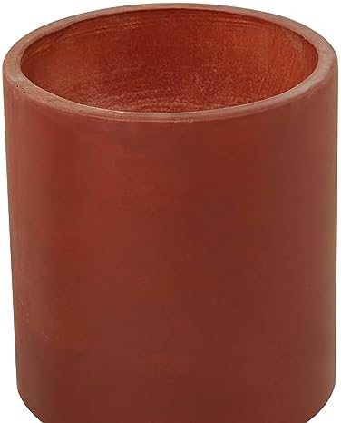 Deco 79 Magnesium Oxide Planter, Set of 2 17", 14" H, Red - Image 2
