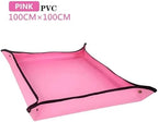 2 PCS Repotting Mat for Indoor Plant Transplanting Control Mess,Waterproof Succulent Pot Square Planting Tray Soil for Plants Transplanting(Pink,100x100CM) - Image 2