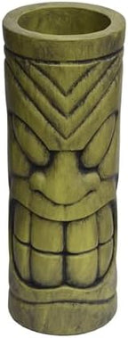 Christopher Knight Home Jorine Lightweight Concrete Planter, Cast Stone Planter, Tiki Totem Urn, Tall Plant Pot, Polynesian Garden Pot with Drainage Hole for Backyard Hall Garden, Antique Green - Image 4