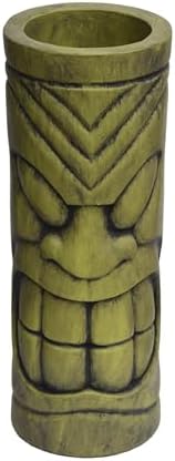 Christopher Knight Home Jorine Lightweight Concrete Planter, Cast Stone Planter, Tiki Totem Urn, Tall Plant Pot, Polynesian Garden Pot with Drainage Hole for Backyard Hall Garden, Antique Green - Image 4
