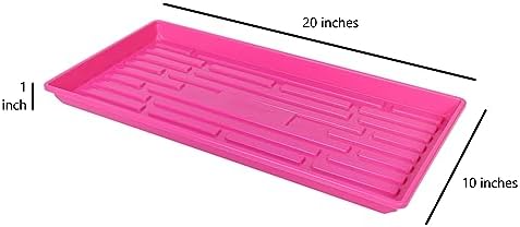 SUNPACK 10" x 20" Heavy Duty Shallow Plastic Seed Starting Tray, Magenta, 1" (Pack of 30) - No Drainage Holes, Perfect for Greenhouses or Indoor Gardening - Image 4