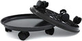 Plant Caddy with Wheels 15.5 Inch - 2 Pack Plant Caddy on Wheels Heavy Duty,Plant Dolly Plant Tray with Wheels Planter Caddies Indoor/Outdoor, Black by Coadura