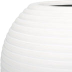 SAFAVIEH Outdoor – Mora White Ficonstone Cement Planter Pot, Fully Assembled Decorative Outdoor Planter, Smooth Orb Design, Frost-Resistant with Drainage (PAT1534C) - Image 3