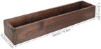 Kisangel Large Rectangular Carbonized Wood Planter Box for Indoor and Outdoor Succulents with Drainage Hole, Rustic Wooden Window Sill Flower Pot for Balcony Gardening - Image 2