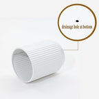 LuxenHome PSet of 2 White Planter with Gold Metal Stand - Image 5
