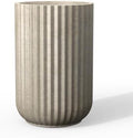 Kante Large Round Column Weathered Concrete Planter 21.7" Tall, Outdoor by Unknown