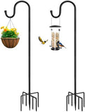 Shepherds Hooks for Outdoor with 7 Base Prongs, 72 Inches Heavy Duty Garden Bird Feeder Pole for Hanging Bird Feeder, Plant Baskets, Solar Light Lanterns, Outdoor Plant Hanger Hook,2 Packs by MIUVIBENI