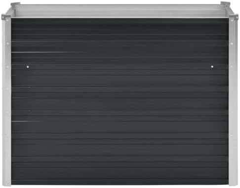 vidaXL Garden Raised Bed Anthracite 39.4"x15.7"x30.3" Galvanized Steel - Image 6