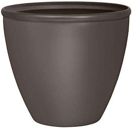 Suncast 16" Seneca Resin Flower Planter Pot - Contemporary Weather-Resistant Flower Pot for Indoor and Outdoor Use, Home, Yard, or Garden - Bronze by Suncast