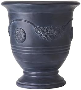 Merax 21.26" H MGO Flower Urn Planter with Drainage, Antique Black - Image 3