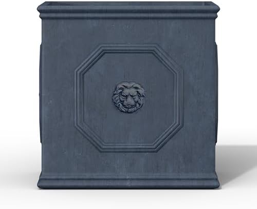 Kante Modern Home Minimalist 10.2" W Dusty Blue Concrete Square Planter by Unknown
