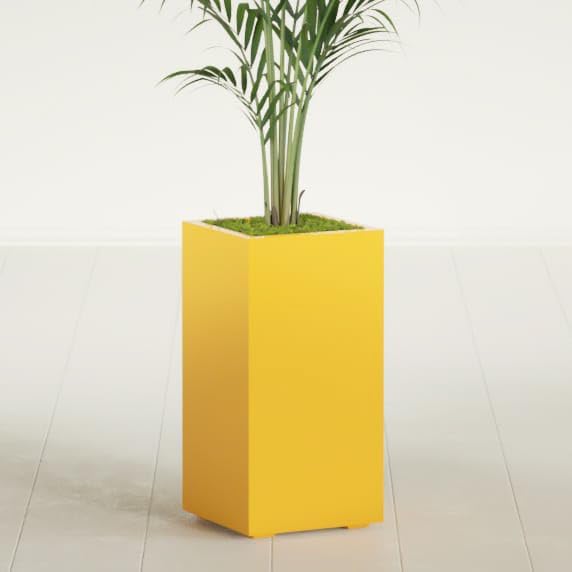 Greenline Alice Tall Rectangular Fiberglass Planter, Outdoor Planter Box - Image 2