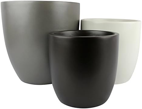 Santiago Round Cylinder Fiberglass Planter (D:15.5" x H:15", Matte White) - Image 3