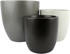 Santiago Round Cylinder Fiberglass Planter (D:13.5" x H:13.75", Matte White) - Image 3
