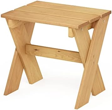 Furinno TIOMAN Compact Patio Table with X-Leg, Easy Assembly, Pine Wood - Image 6