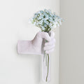 Creative Wall Hanging Sculpture, Funky White Hand Vases Home Decor, Artistic Hanging Hand Sculptures with Test Tube Vases, Unique Wall Art Statue by XYQXYQ