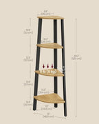 VASAGLE 4-Tier Corner Shelf Stand, Modern Ladder Shelf - Image 6