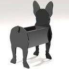Animal PVC Flower Pot, Bulldog French Shaped Succulent Planter Flower Holder for Garden Patio Balcony Window Sill, for Birthday Pet Lovers, 36x22cm(14x9in) - Image 5