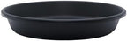 The HC Companies Flower Pot Saucers - Plastic Plant Saucer for Outdoors & Indoors - Traditional Design Plant Pot Trays for Water Drainage - Durable & Stylish Round Plant Tray (17.5-inch Black) by TheHCCompanies