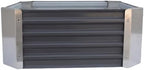 32" Lx32 Wx10 H Galvanized Raised Garden Bed 2.7x2.7x0.8ft Metal Planter Box Dark Grey Large Metal Oval Patio Kit Planting Bed Suitable for Outdoor Backyard Plant Flower Vegetable Fruit - Image 3
