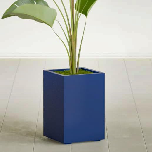 Greenline Leo Tall Rectangular Fiberglass Planter, Outdoor Planter Box - Image 2