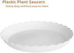 2 Pack Plant Saucer 20 inch, Heavy Duty Plastic Plant Saucers, Durable Plant Tray for Pots, Flower Saucers for Indoors, Plant Pot Saucers, Trays for Planter (White) - Image 3