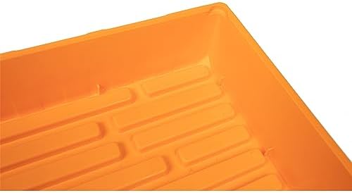 SUNPACK 10" x 20" Mega Plastic Seed Starting Tray, Orange, 2.5" (Pack of 10) - No Drainage Holes, Ideal for Greenhouses or Indoor Gardening - Made of Thick, Strong Plastic - Image 3