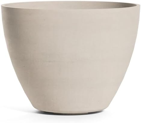 Lupo Tapered Indoor/Outdoor Planter, 24x18in Sand Stone by Cosapots