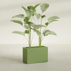 Greenline Leo Tall Rectangular Fiberglass Planter, Outdoor Planter Box - Image 4